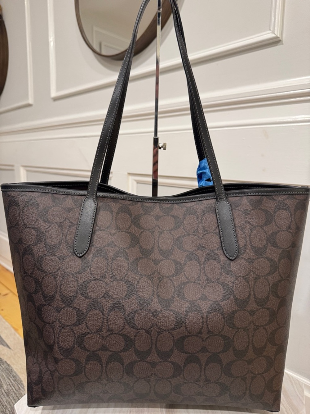 Coach Bag City Tote in Signature Brown with Floral Print - Picture 8 of 17